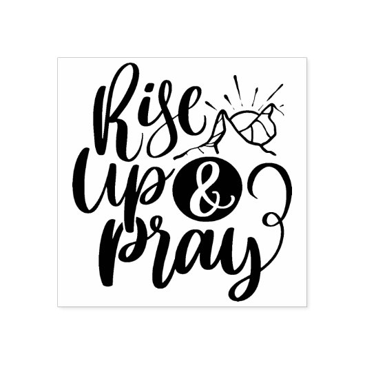 Christelijk godsdienstige prijsopgave stijgt omhoo rubberstempel (Afrduk)