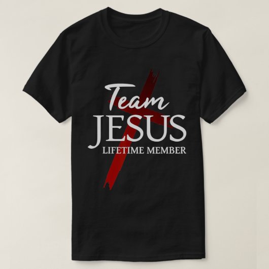 Christelijk Godsgeloof Levenslang Ledenteam Jesus T-shirt (Design voorkant)