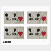 Christelijk Godsgeloof Rechthoekige Sticker (Vel)