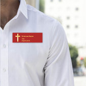 Christelijk Gold Cross Acryl Naam Tag