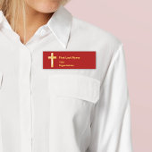 Christelijk Gold Cross Acryl Naam Tag