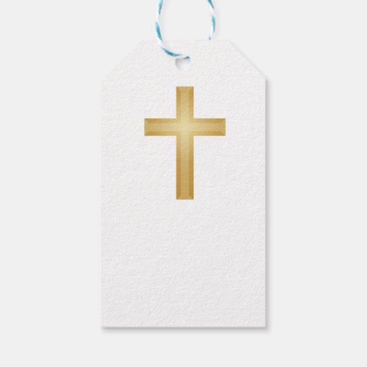 Christelijk Gold Cross Cadeaulabel (Achterkant)