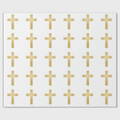 Christelijk Gold Cross Cadeaupapier (Vlak)