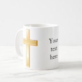 Christelijk Gold Cross Coffee Mok (Voorkant links)