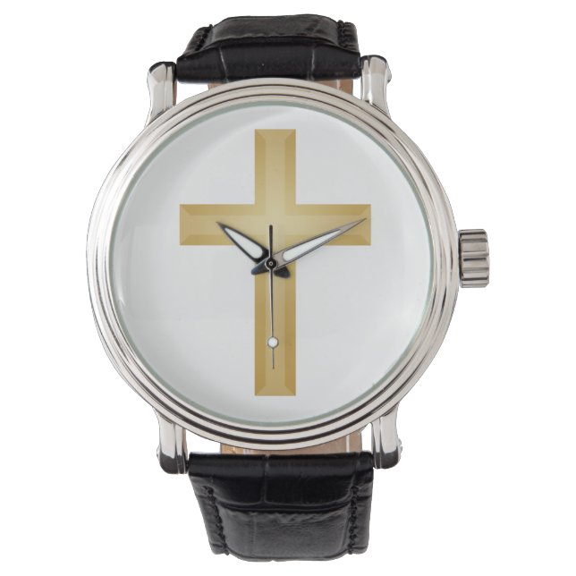 Christelijk Gold Cross Horloge (Voorkant)
