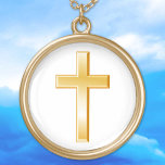 Christelijk Gold Cross Ketting<br><div class="desc">Het kruis is een symbool van het Christelijke geloof. Dit symbool dient ook als herinnering aan Christelijke geloofsovertuigingen en spirituele toewijding. ***Let op: goudkleur op illustraties is niet metallic.***</div>