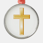 Christelijk Gold Cross Ornament (Voorkant)
