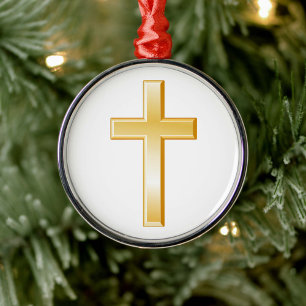 Christelijk Gold Cross Ornament