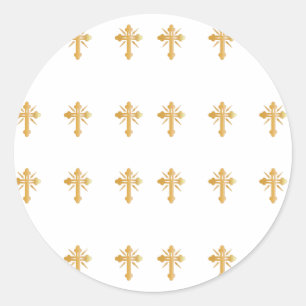 Christelijk Gold Cross Ronde Sticker