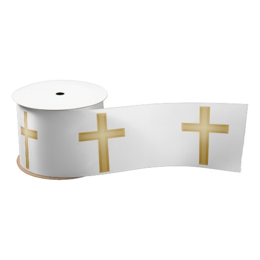Christelijk Gold Cross Satijnen Lint (Spoel)