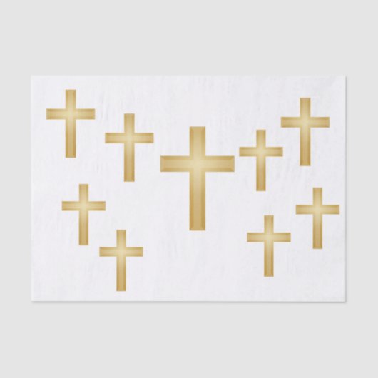 Christelijk Gold Cross Tissuepapier (Voorkant)