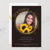 Christelijk Gold Round Lijst Foto aankondiging Kaa (Voorkant / Achterkant)