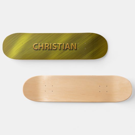 Christelijk goud aangepast skateboarddek skateboard (Horizontaal)