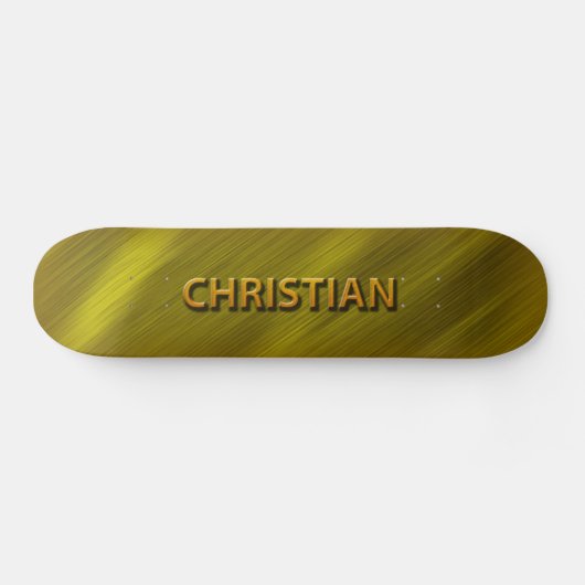 Christelijk goud aangepast skateboarddek skateboard (Horizontaal)