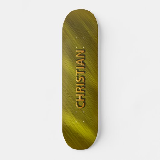 Christelijk goud aangepast skateboarddek skateboard (Voorkant)