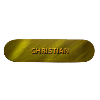Christelijk goud aangepast skateboarddek skateboard