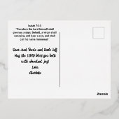 Christelijk Goud Geboorte Kerst Briefkaart (Achterkant)