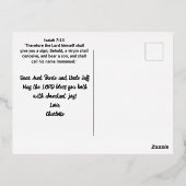 Christelijk Goud Geboorte Kerst Briefkaart (Achterkant)