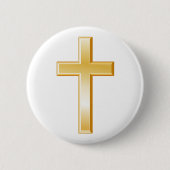 Christelijk gouden kruis Button (Voorkant)