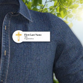 Christelijk gouden kruis naam tag