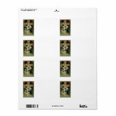 Christelijk Gouden Kruis Paaslelie Etiket (Full Sheet)