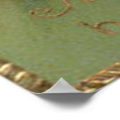 Christelijk Gouden Kruis Paaslelie Poster (Hoek)