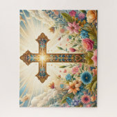 Christelijk Gouden Paaskruis Legpuzzel (Verticaal)