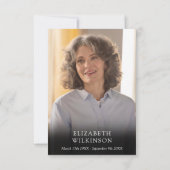 Christelijk groen gedenkteken begrafenis foto bedankkaart (Achterkant)