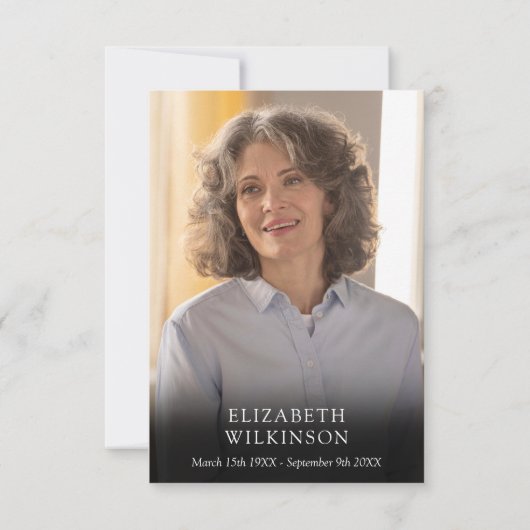 Christelijk groen gedenkteken begrafenis foto bedankkaart (Achterkant)