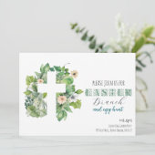 Christelijk groen kruis paasviering kaart (Staand voorkant)
