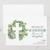 Christelijk groen kruis paasviering kaart (Voorkant / Achterkant)