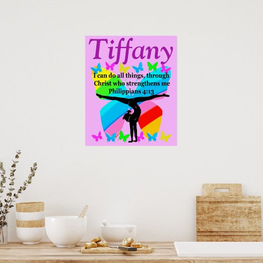 CHRISTELIJK GYMNASTICS PERSONALISEERD POSTER (Keuken)