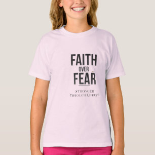 Christelijk gymshirt Geloof boven angst Workout T-shirt