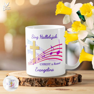 Christelijk HALLELUJA CHRISTUS IS OPGESTAAN Pasen Koffiemok