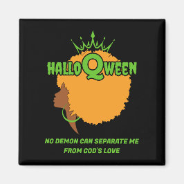 Christelijk Halloween Afro Queen HALLOQWEEN Magneet