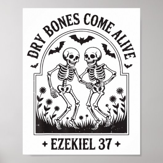 Christelijk Halloween Droge Botten Komen tot Leven Poster (Voorkant)