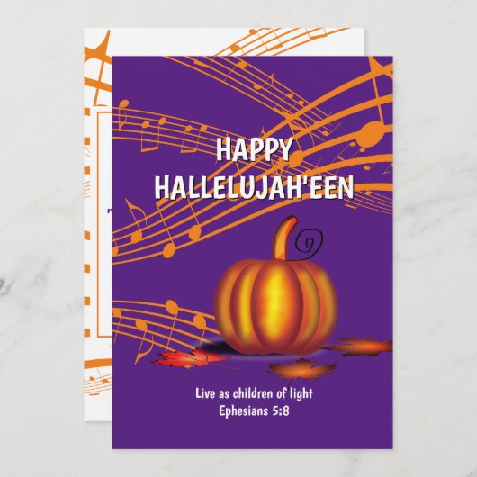 Christelijk Halloween Feestdagenkaart (Voorkant / Achterkant)