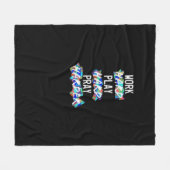 Christelijk hard werken, hard spelen, harder bidde fleece deken (Voorkant (Horizontaal))