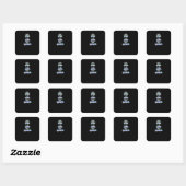 Christelijk hard werken, hard spelen, harder bidde vierkante sticker (Vel)