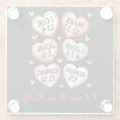 Christelijk Hart Valentijnse Bijbelverzen Ik hou v Glazen Onderzetter (Achterkant)