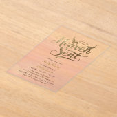 Christelijk Heaven Send Pink Clouds Girl Baby show Acryl Uitnodigingen (Laagn)