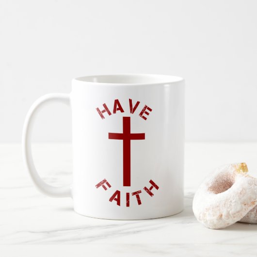 Christelijk hebben Faith Red Cross- en tekstontwer Koffiemok (Met donut)
