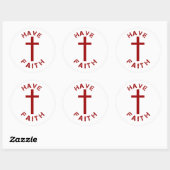 Christelijk hebben Faith Red Cross- en tekstontwer Ronde Sticker (Vel)