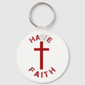 Christelijk hebben Faith Red Cross- en tekstontwer Sleutelhanger (Voorkant)