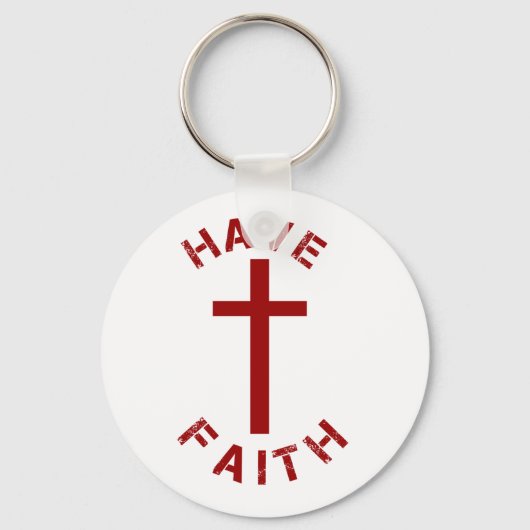Christelijk hebben Faith Red Cross- en tekstontwer Sleutelhanger (Voorkant)