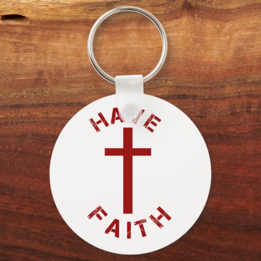 Christelijk hebben Faith Red Cross- en tekstontwer Sleutelhanger (Voorkant)