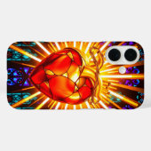 Christelijk Heilig Hart Gebrandschilderd Glas Case-Mate iPhone Case (Achterkant (horizontaal))