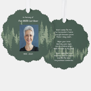 Christelijk Herdenkingsbos Bomen Ornament Kaart