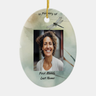 Christelijk herdenkingsfoto-aandenken Custom Drago Keramisch Ornament