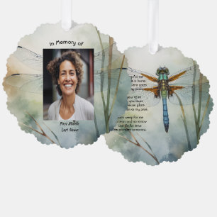 Christelijk herdenkingsfoto-aandenken Custom Drago Ornament Kaart
